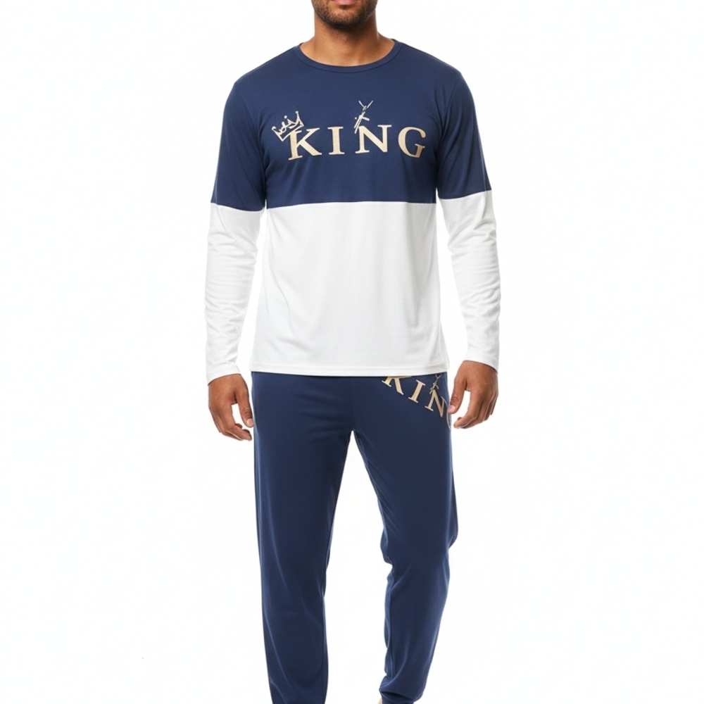 Blue and White 'KING' Lounge Set
